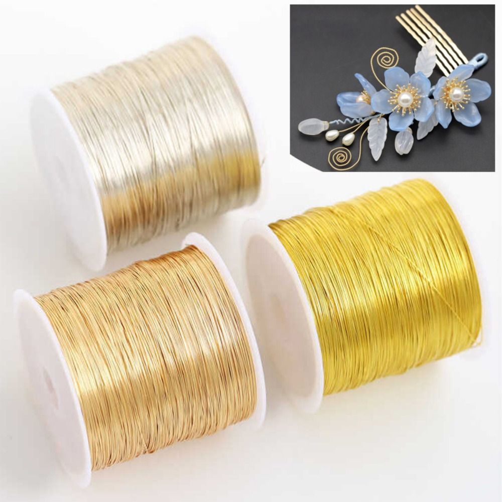 100 متر/لفة مطلية بالذهب اللون - مراجعة Copper Wire Roll وسعره