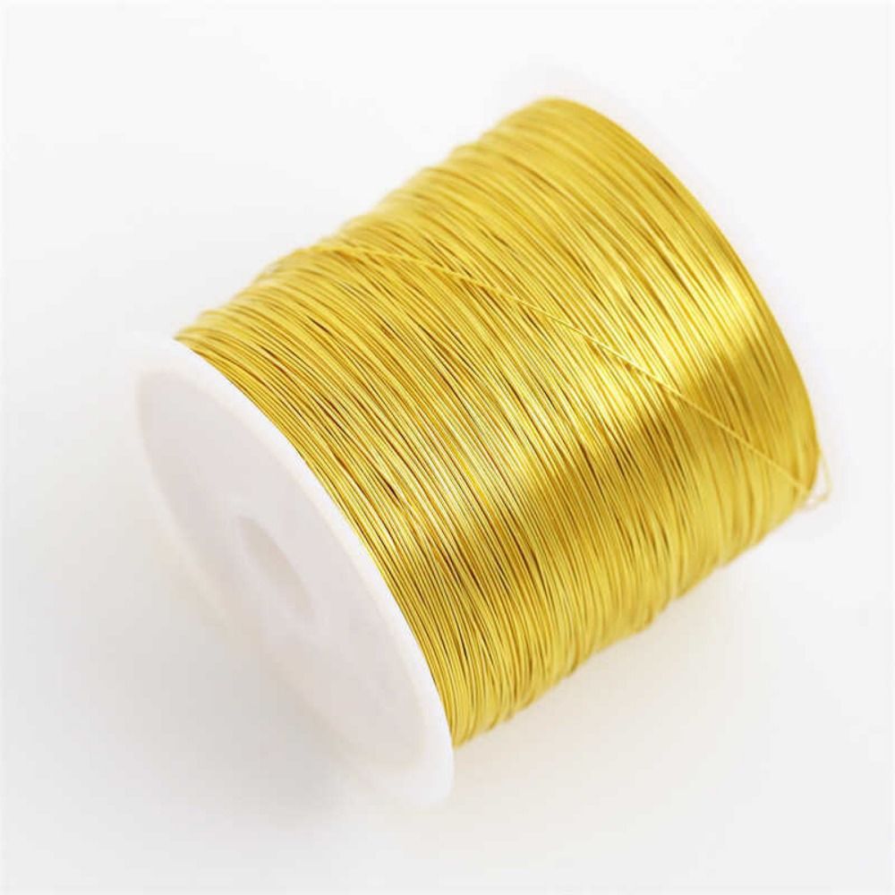 100 متر/لفة مطلية بالذهب اللون - مراجعة Copper Wire Roll وسعره